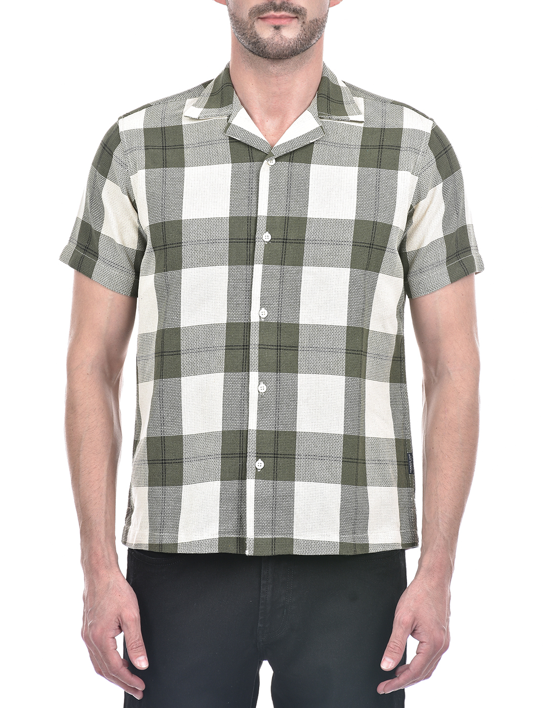 Numero Uno Men Checkered Green Shirt